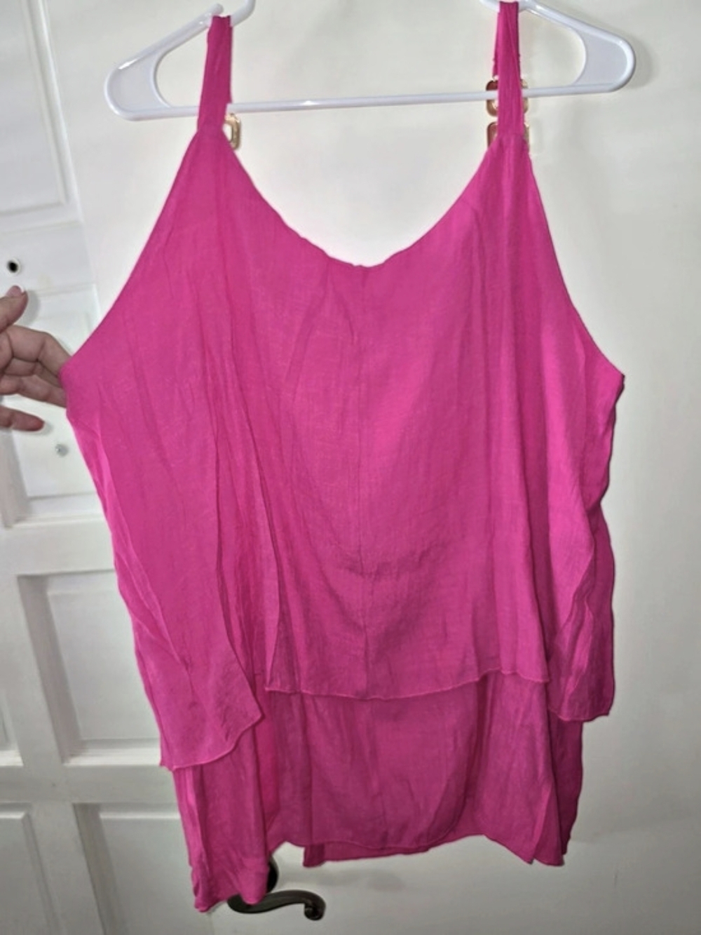 3x1 Pink Strappy Ruffle Hem Camisole Like New. Shein